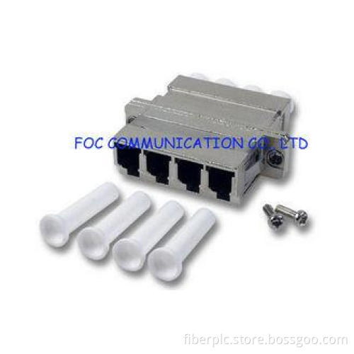 CATV Networks Optical Fiber Adapter LC Quad Metal Zirconia